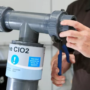 Chlorine Dioxide reactor being constructed. Scotmas.