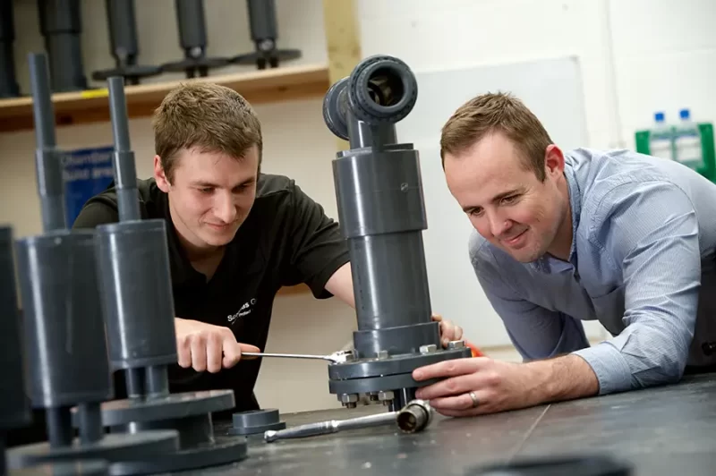 Chlorine Dioxide reactor being constructed. Scotmas - Chlorine Dioxide Specialists.