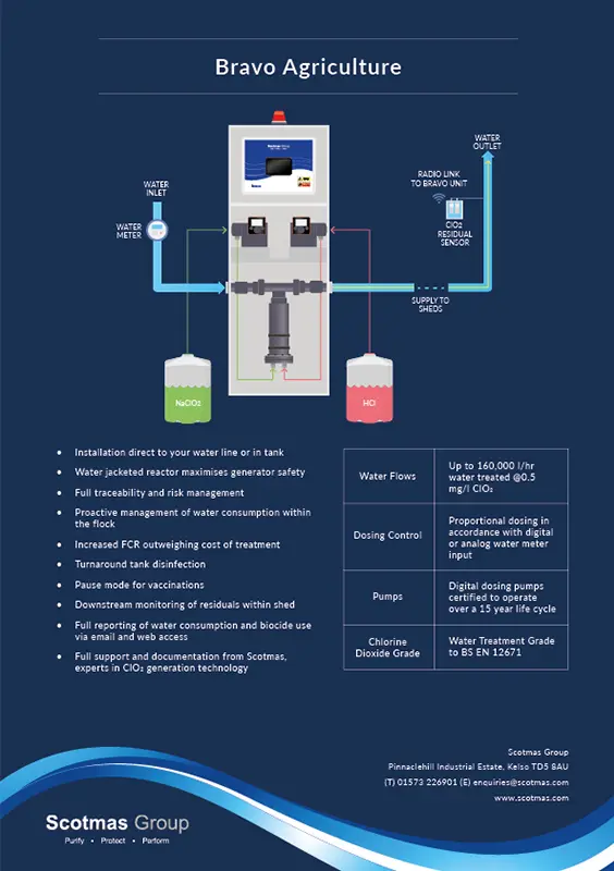 Scotmas Bravo Agriculture Chlorine Dioxide Generator.