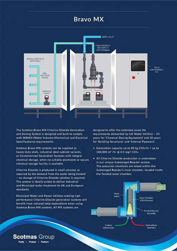 Scotmas Bravo MX Chlorine Dioxide Generator.