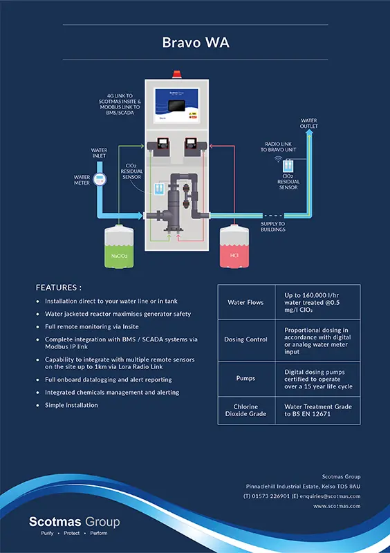 Scotmas Bravo WA Chlorine Dioxide Generator.