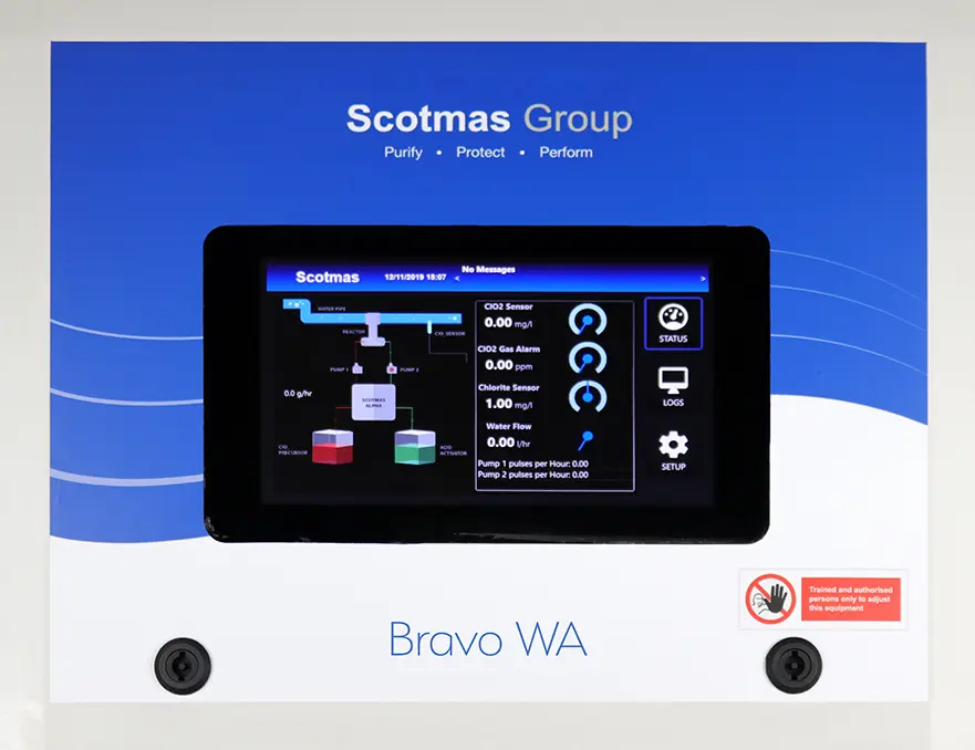 Bravo WA Chlorine Dioxide Control Panel - Scotmas Bravo WA Chlorine Dioxide Control Panel - Scotmas