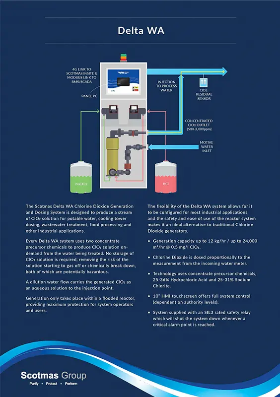 Scotmas Delta WA Chlorine Dioxide Generator.