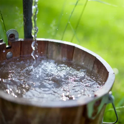 Clean drinking water from borehole. Clean drinking water from borehole.