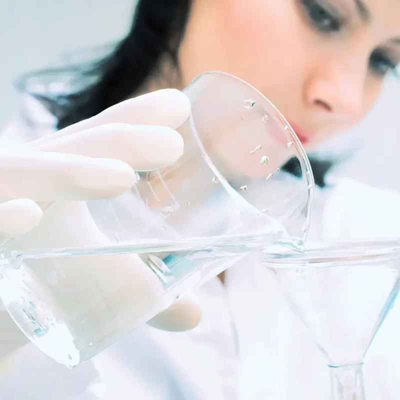 Chemist working in lab. Scotmas - Chlorine Dioxide Specialist.