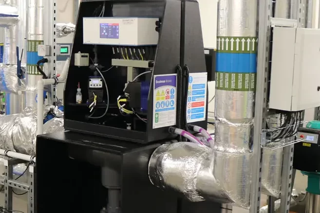 Scotmas Chlorine Dioxide Generator in plant room.