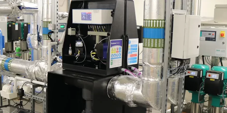 Scotmas Chlorine Dioxide Generator in plant room.