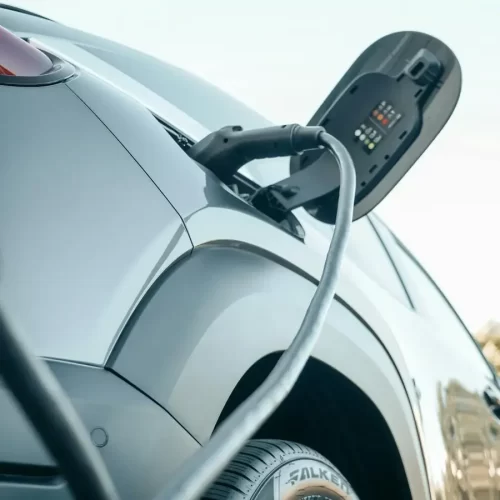 All of our fleet cars are fully electric, and the company operates one van.