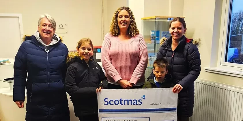 The Scotmas team recently donated £740.50 to Meeting of Minds, a small support group that provides help and guidance to families and carers with children with additional needs.