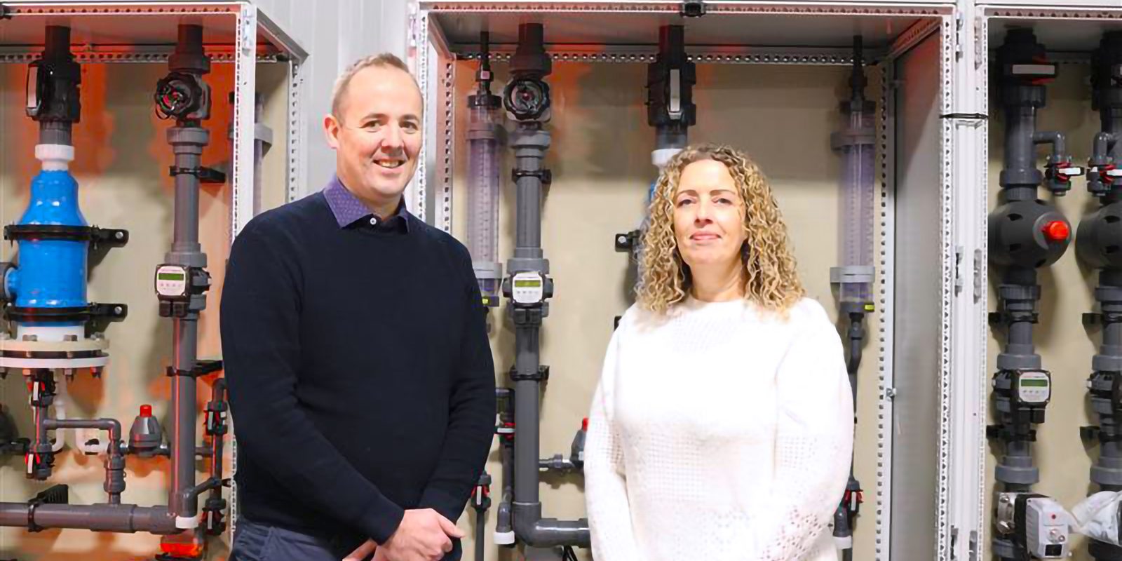 Image Two Scotmas CEO, Alistair Cameron, and Commercial Director, Nicola Cameron, are proud of Scotmas’ advanced water disinfection equipment.