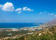 Picturesque image of Crete landscape overlooking the sea