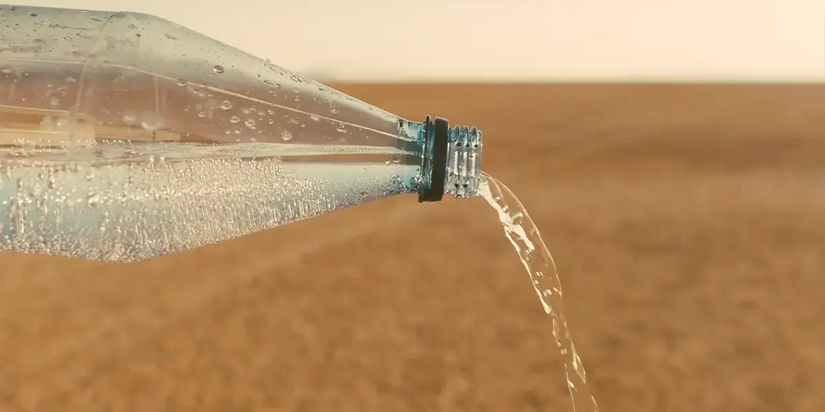 Water Bottle on a Desert